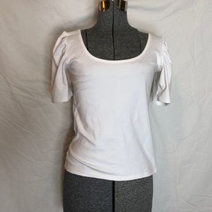 Ann Taylor Tee w/ Ruffled Sleeves (2)
